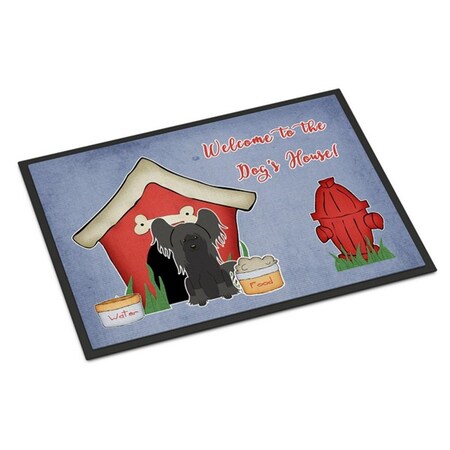 Carolines Treasures Dog House Collection Chinese Crested Black Indoor or Outdoor Mat, 24 x 0.25 x 36 in. BB2866JMAT